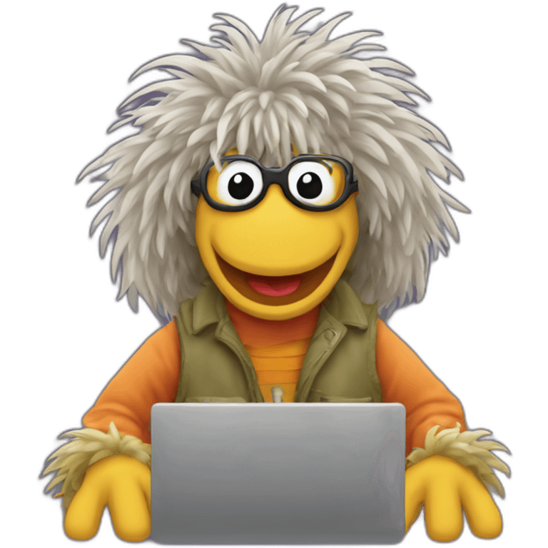 fraggle software engineer typing code emoji