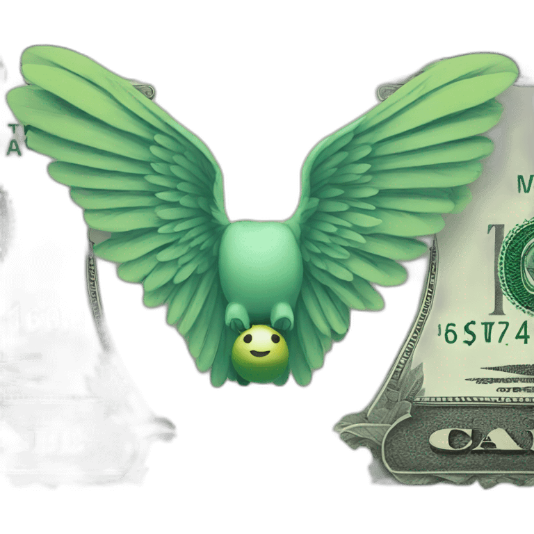 Dollar with wings emoji