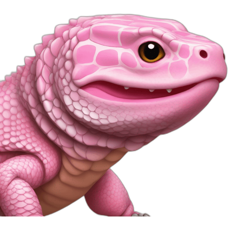 fat pink tegu lizard emoji