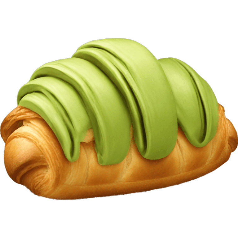 Pistachio croissant  emoji