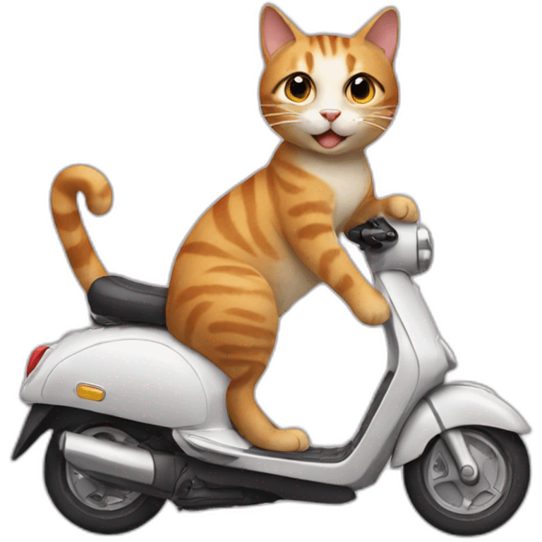 cat on a scooter emoji