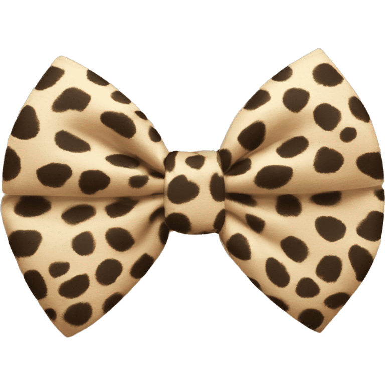 Cheetah print bow￼ emoji