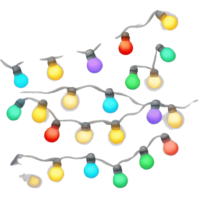 A strand of colorful Christmas lights  emoji