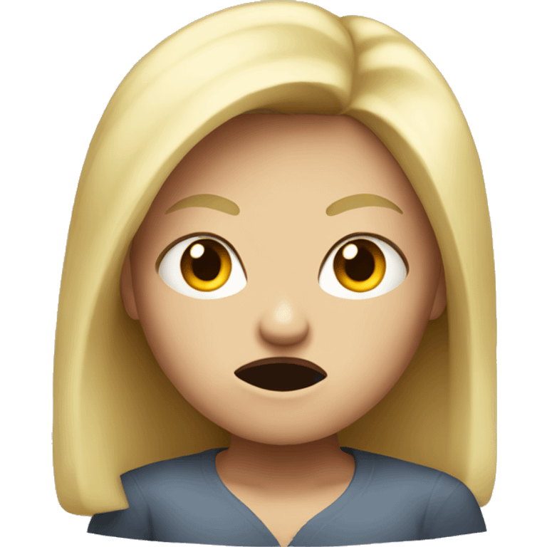 very angry blonde emoji