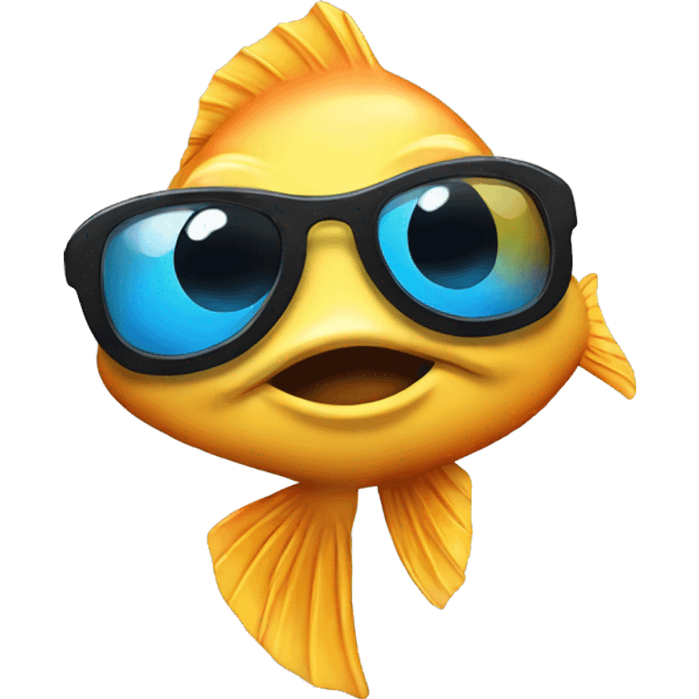 Fish with sunglasses emoji