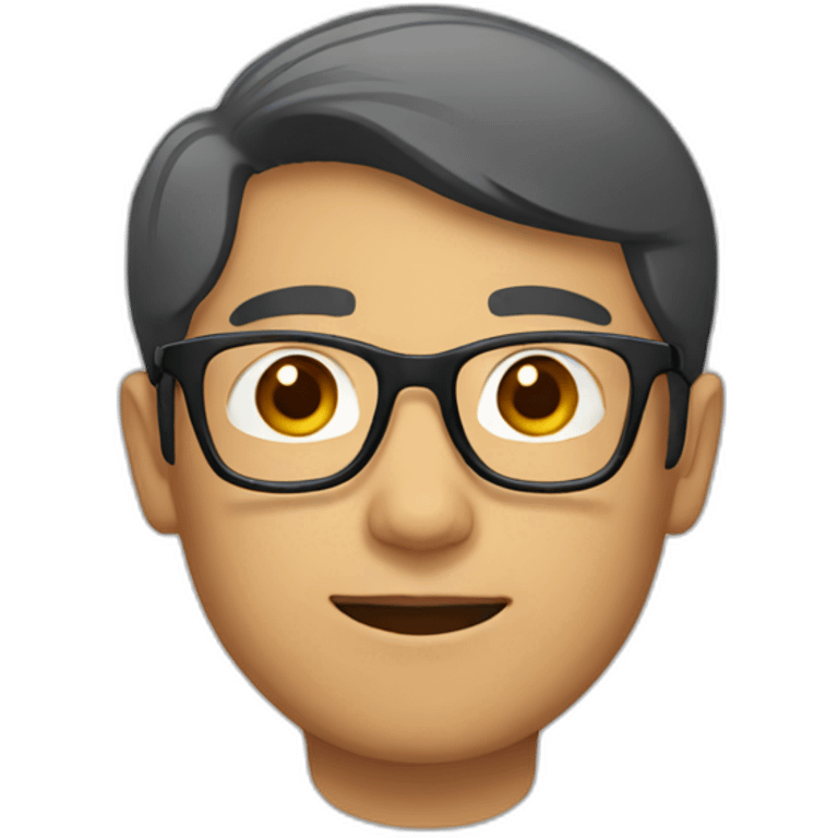 Asian male in glasses emoji