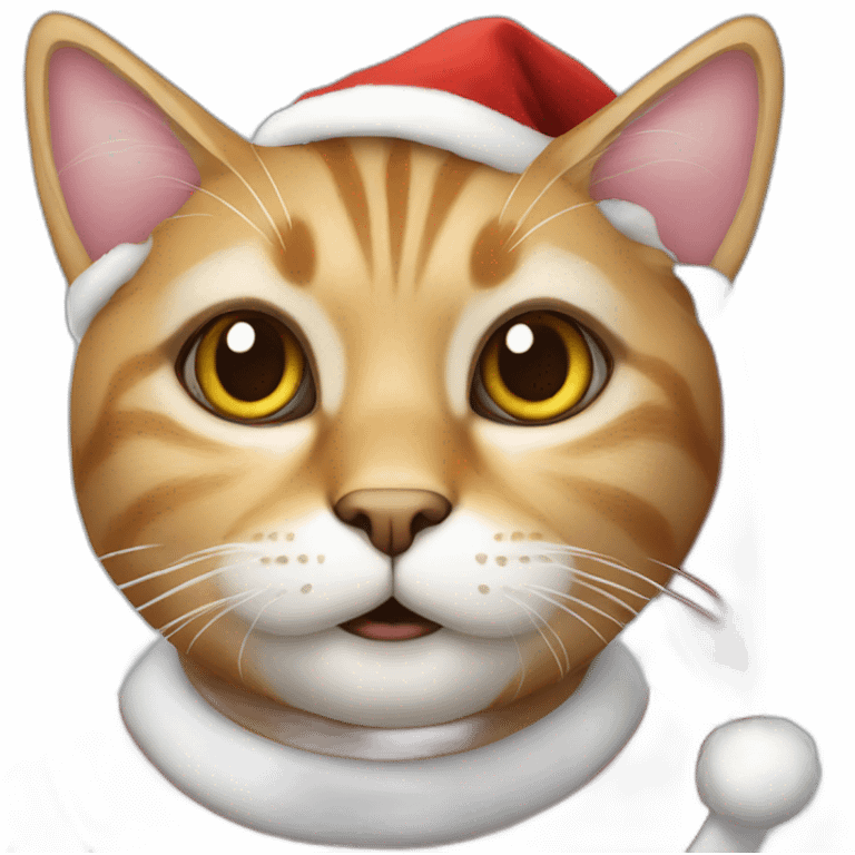 a cat in Santa Claus costume emoji