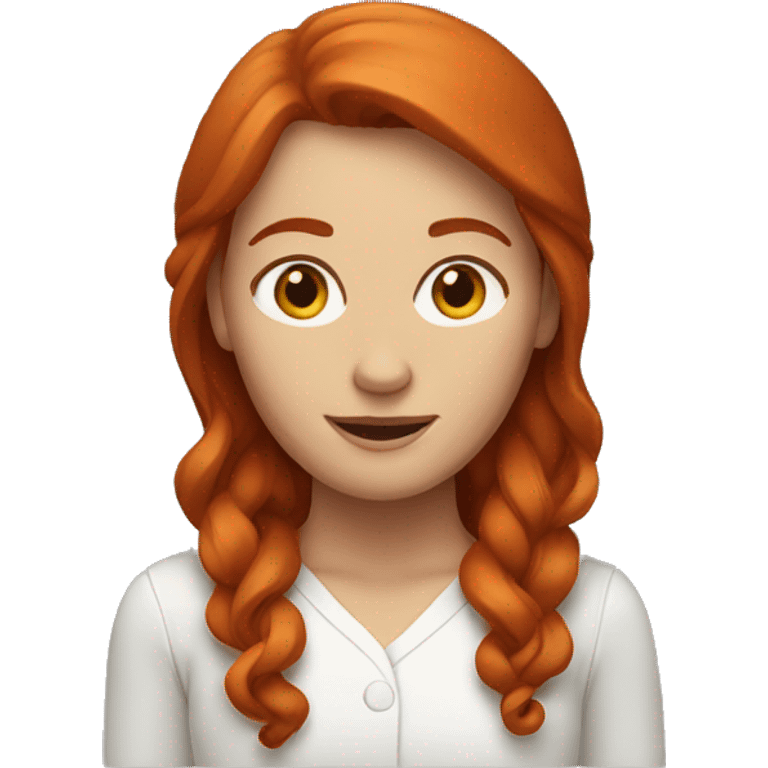 A redhead woman.  emoji