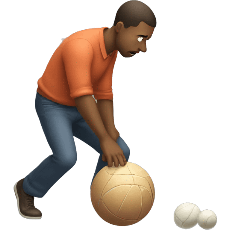 Man fumbling ball emoji