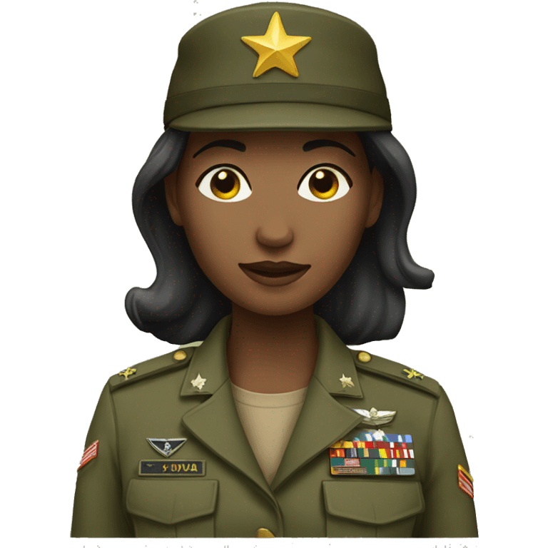 Woman in army uniform  emoji