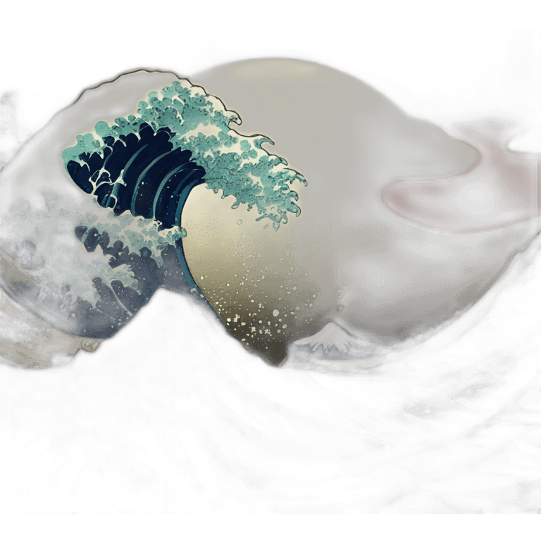 Hokusai wave emoji