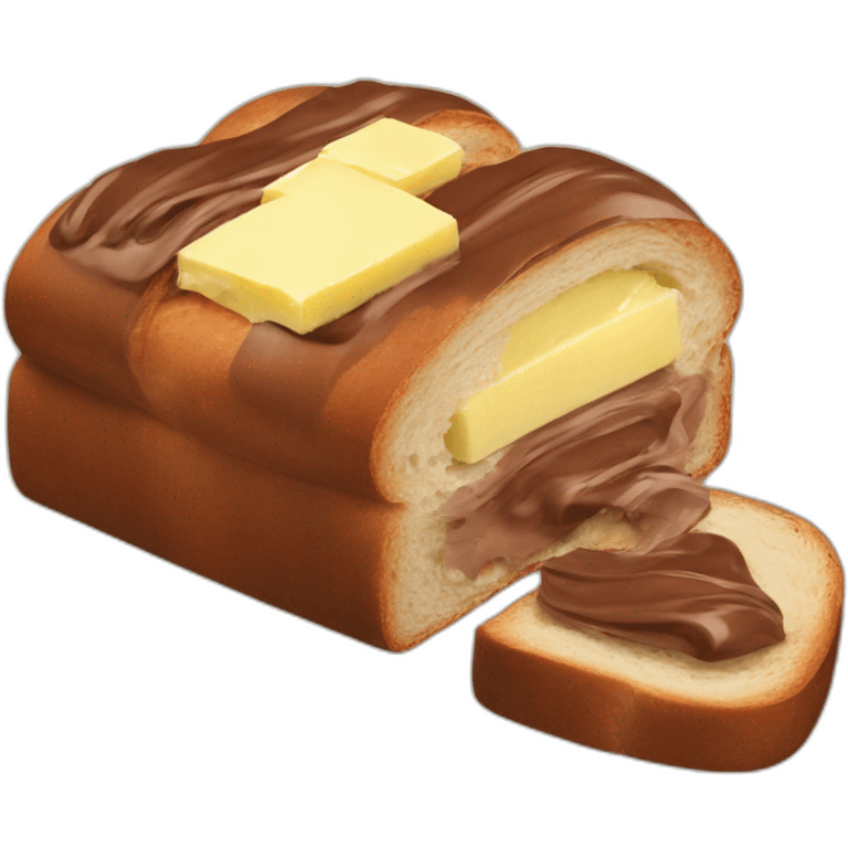 Nutella Brot mit Butter emoji