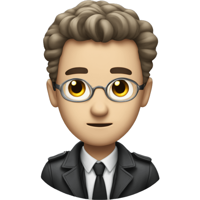 Detective man with black halo and tiny wings emoji