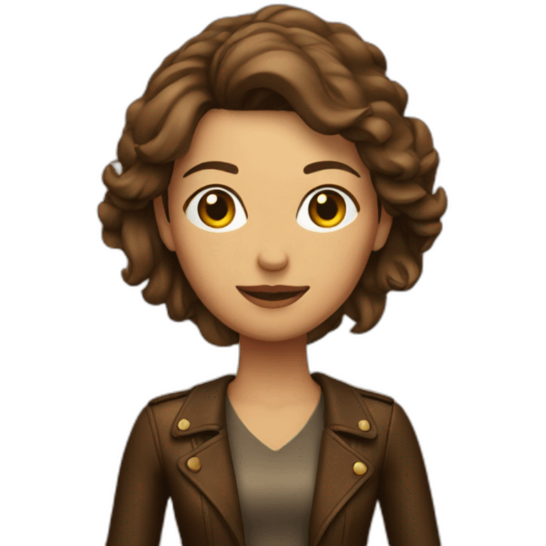 woman leather emoji