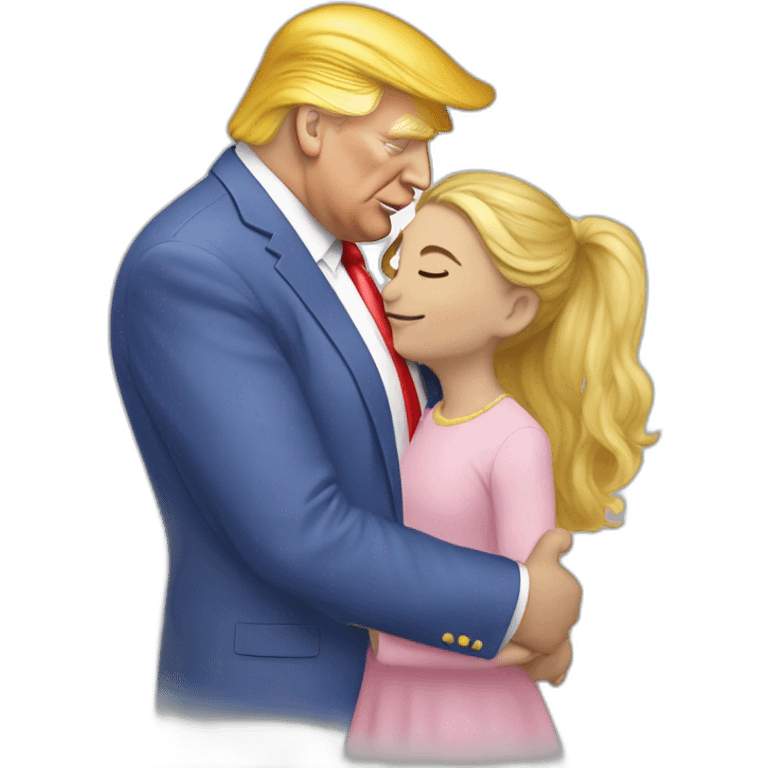 trump kissing his daughter, positivity, inclusiveness emoji