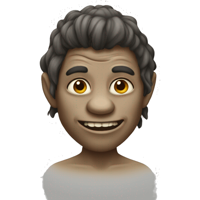 A troll, with human skin color  emoji