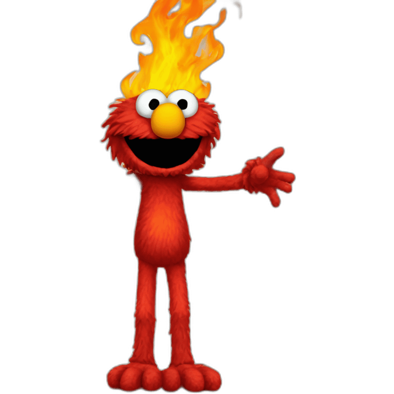 elmo-in-a-room-of-flames emoji