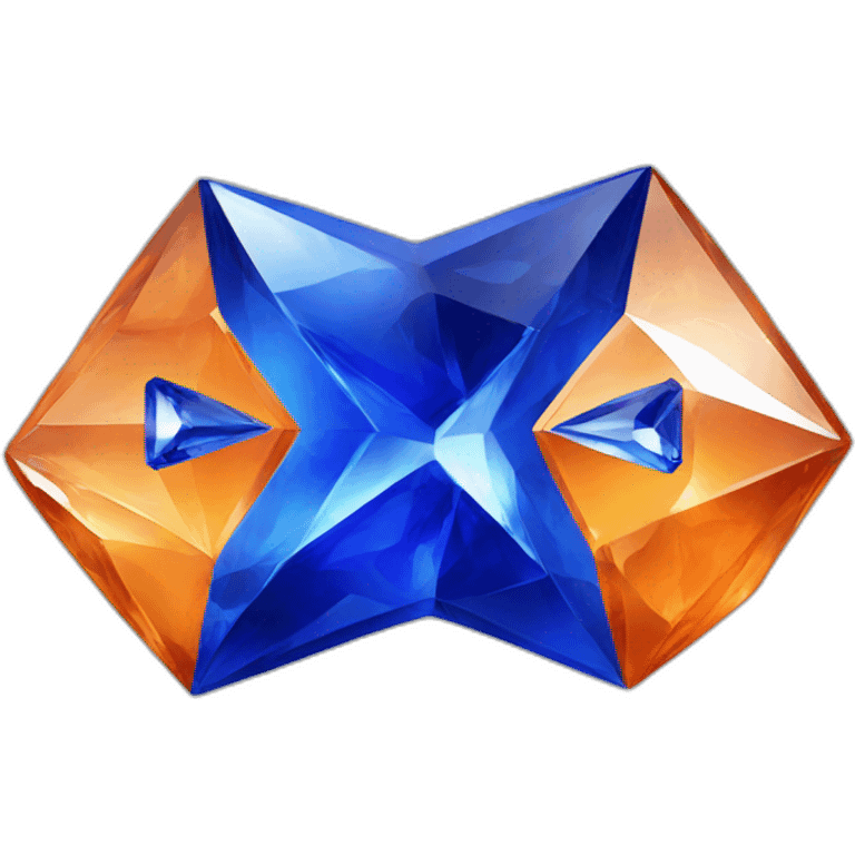 orange and royal blue crystal emoji