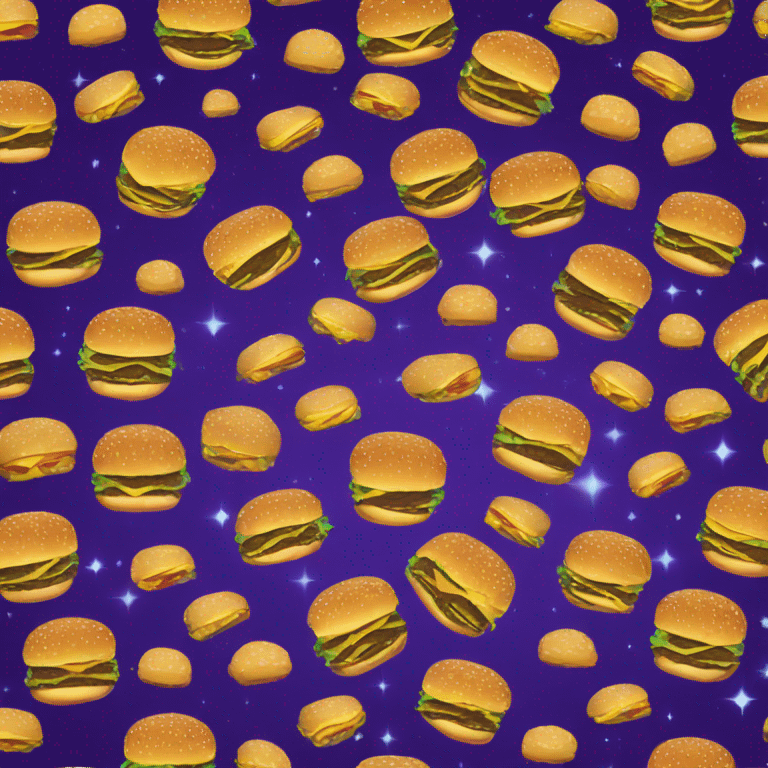 burger with galaxy texture emoji