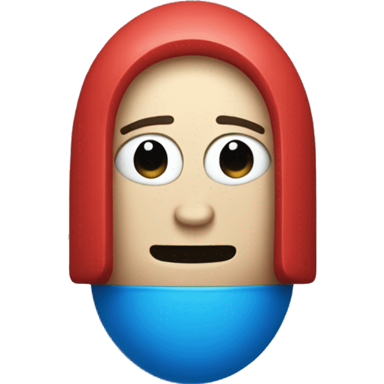 Blue and red pill emoji