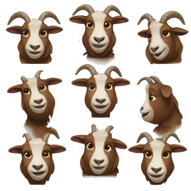 Brown goat stand up emoji