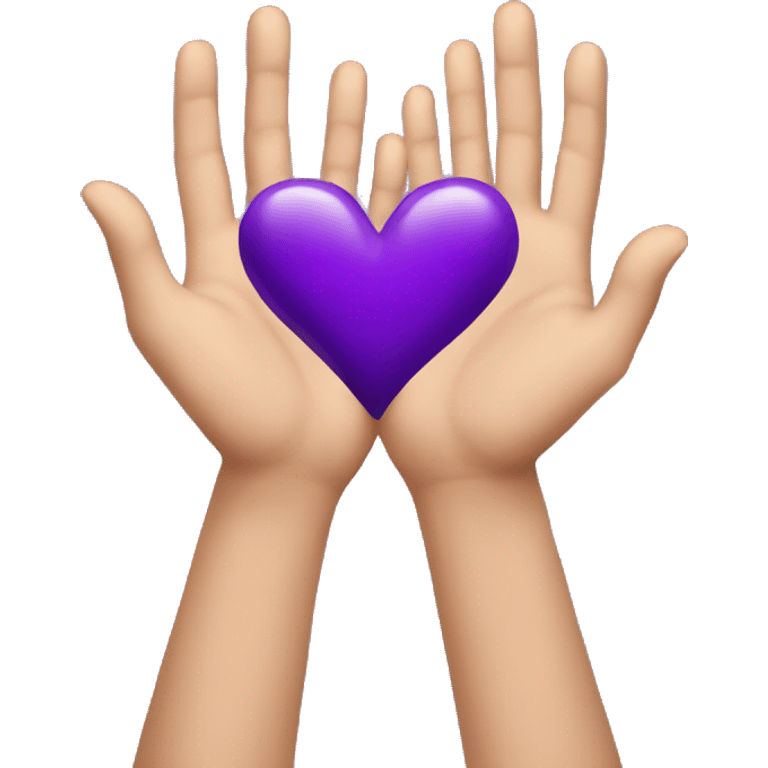 Purple Heart Hands emoji