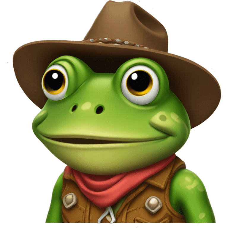 a cowboy frog emoji