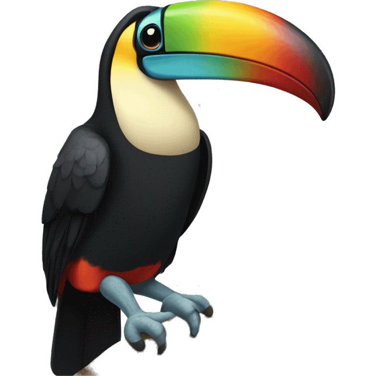 toucan, no legs or branch, stubby beak emoji