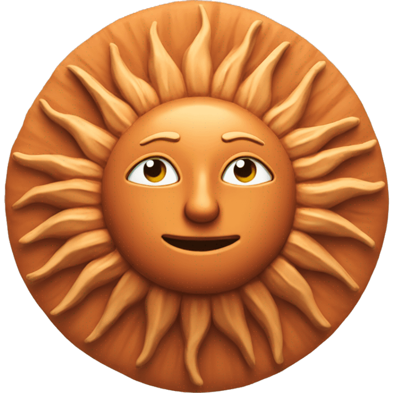 Terracotta sun emoji