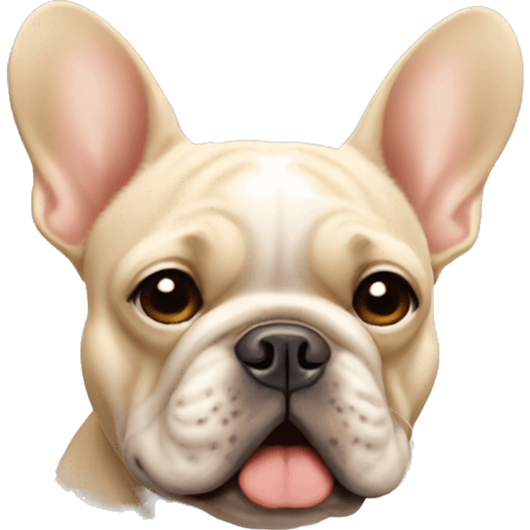 A beige French Bulldog  emoji