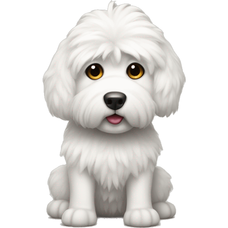 perro blanco peludo  emoji