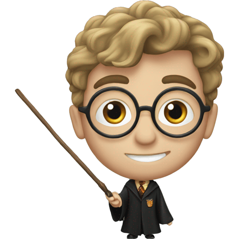 HARRY POTTER with wand emoji