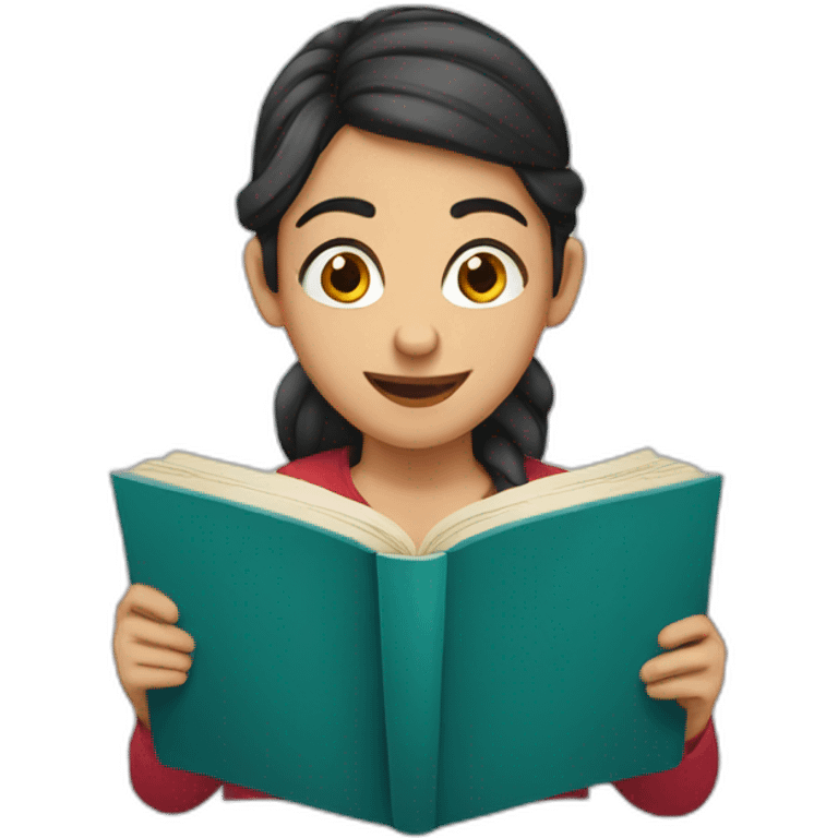 Armenian teenager reading book emoji