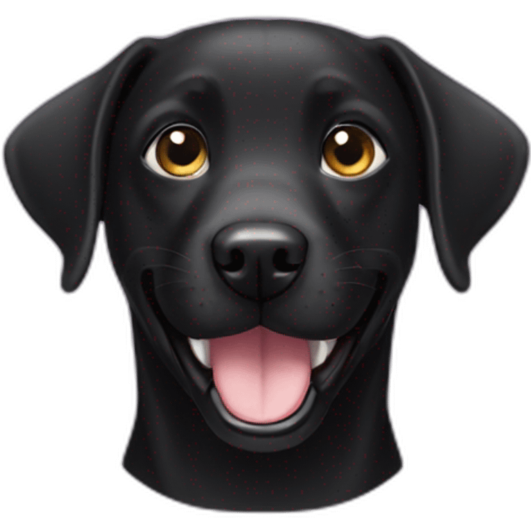 black labrador smile emoji