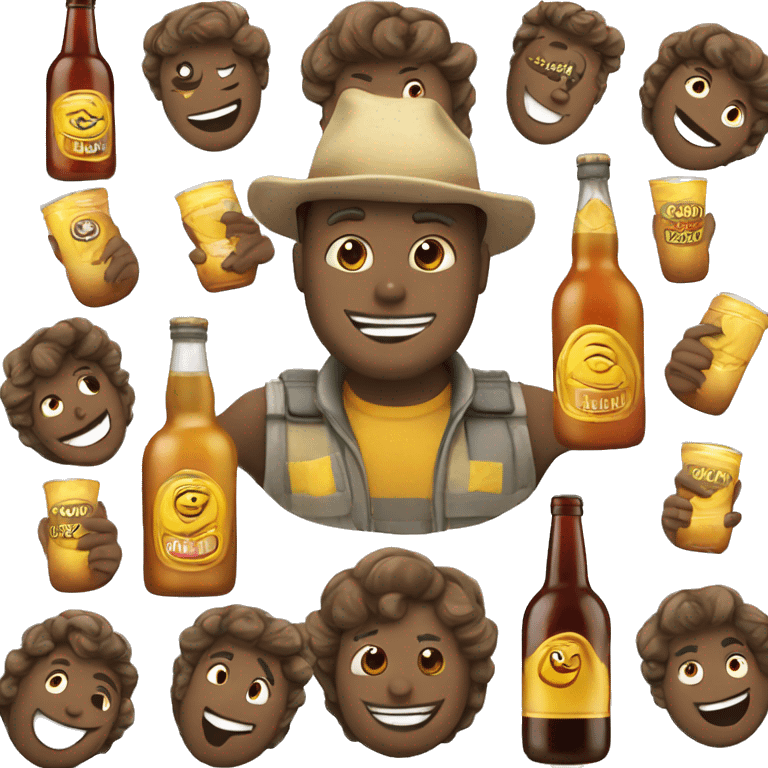 um cara alcolotra feliz emoji