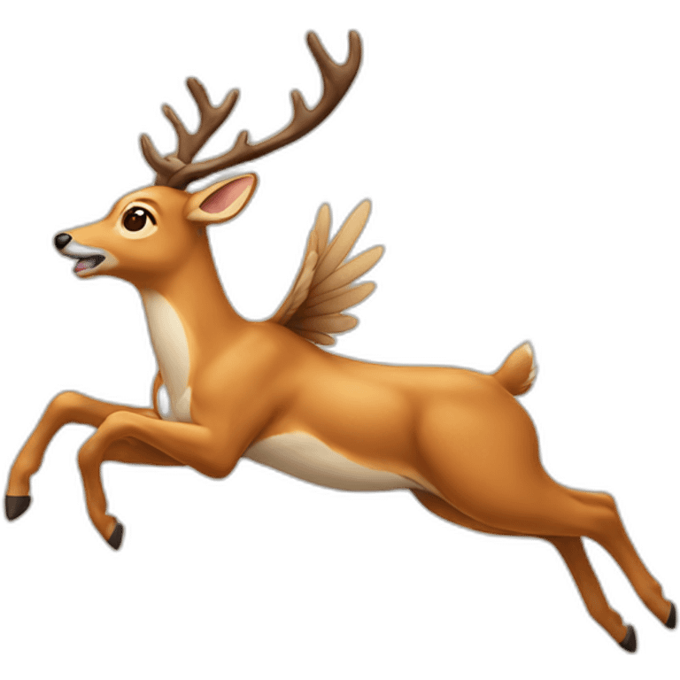 Flying deer with wings emoji