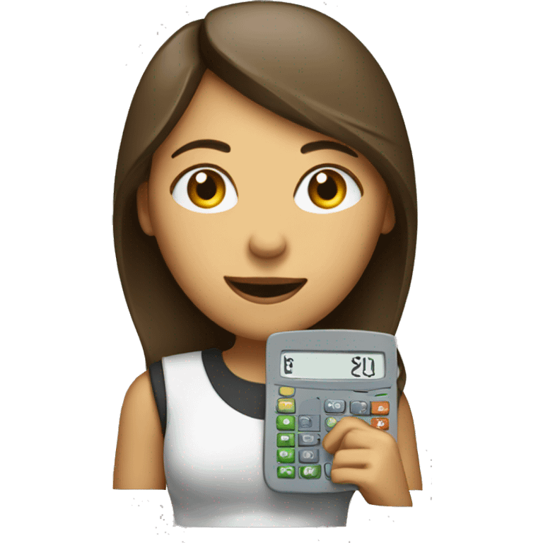 Woman with calculator in Hand emoji