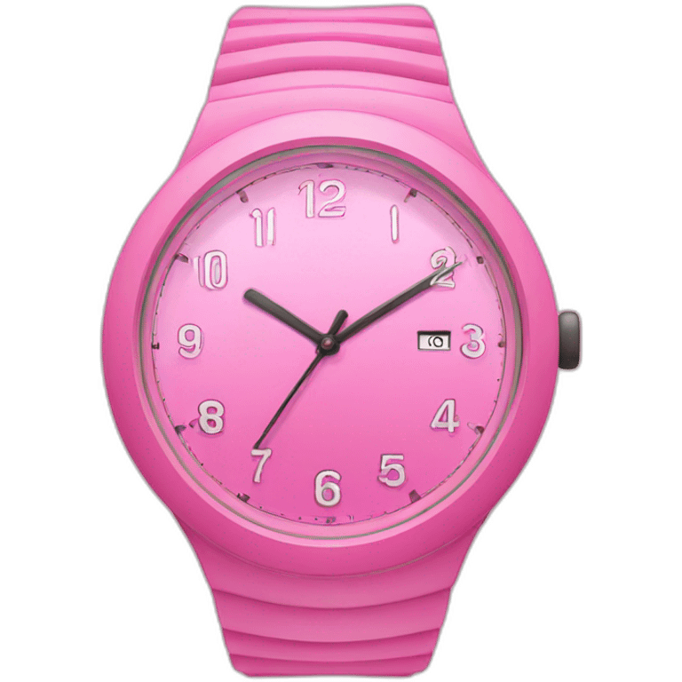 Reloj rosa emoji