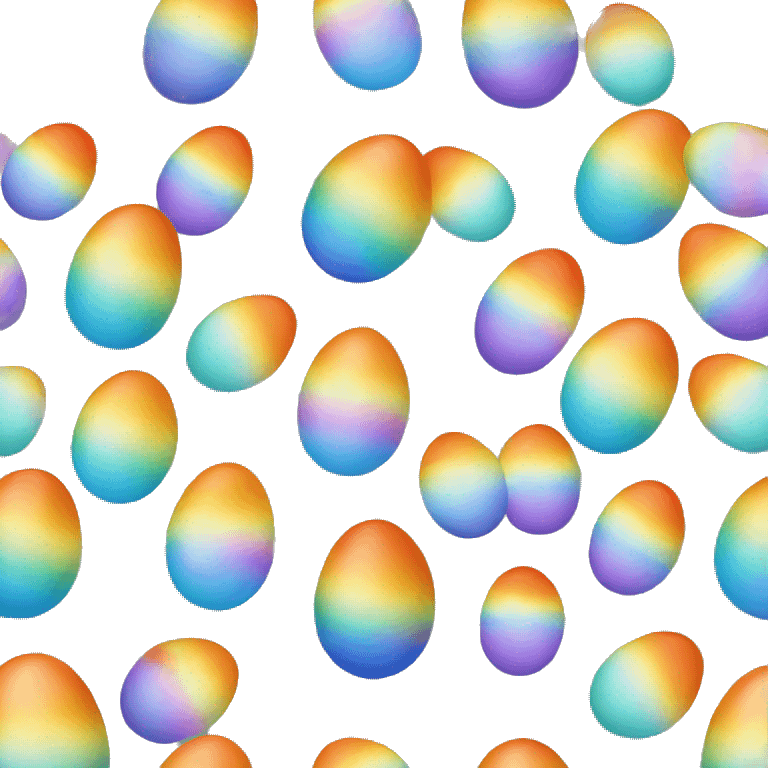 Rainbow egg emoji