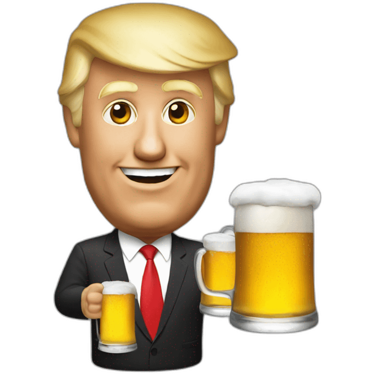 Trump And beer emoji