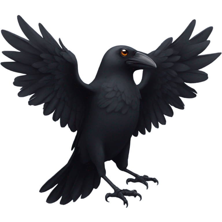 Crow with angel wings  emoji