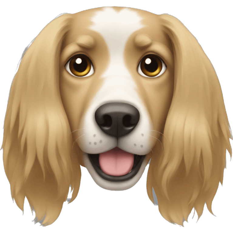 Dog with long hair emoji