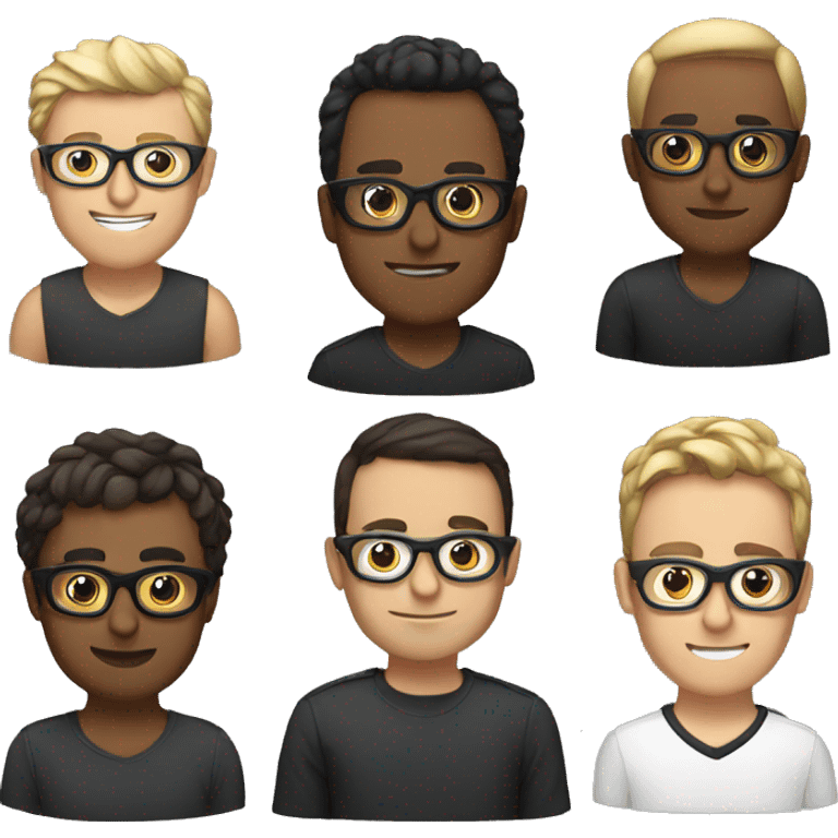 Winner men with glasses emoji