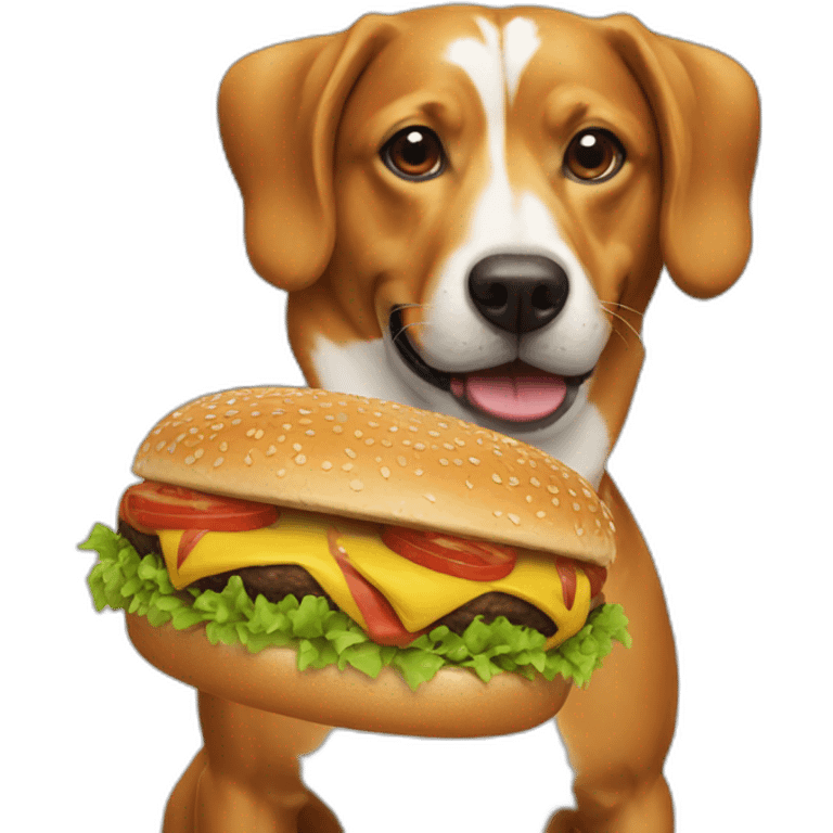 Burger dog emoji