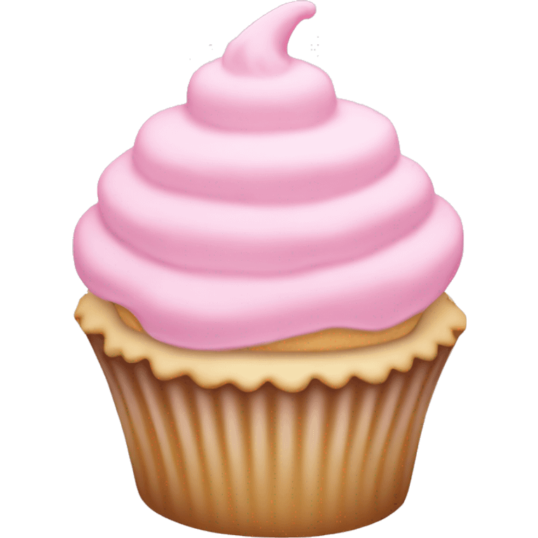 light pink frosted cupcake  emoji