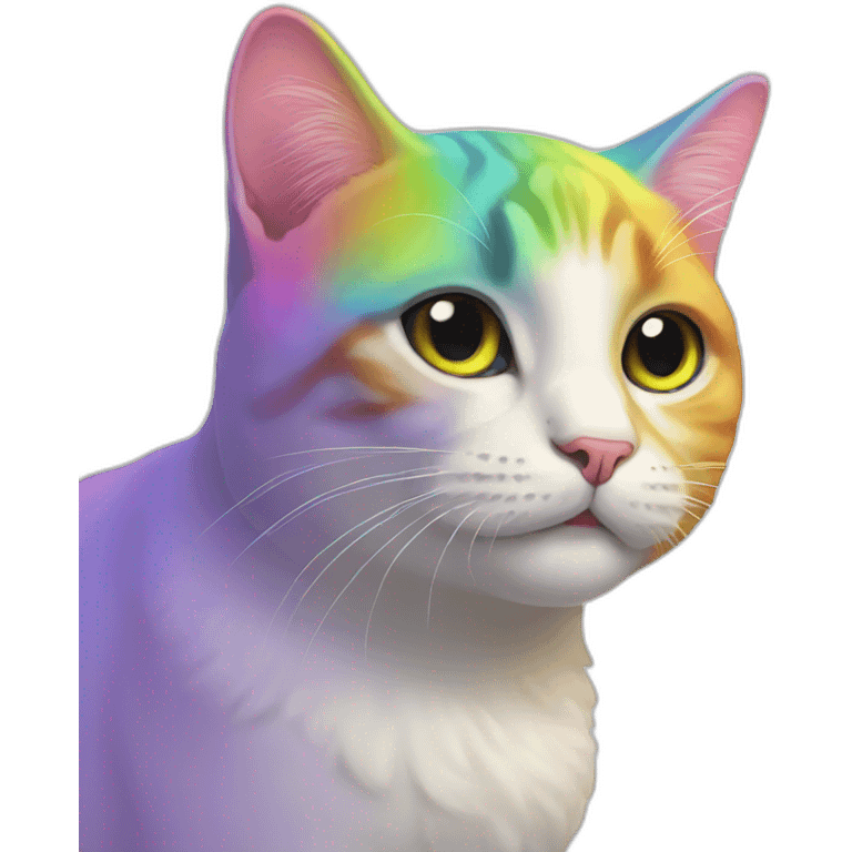 Cat with rainbow  emoji