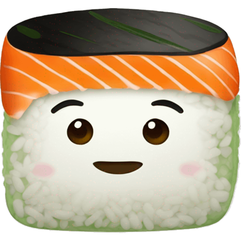 sushi with wasabi emoji