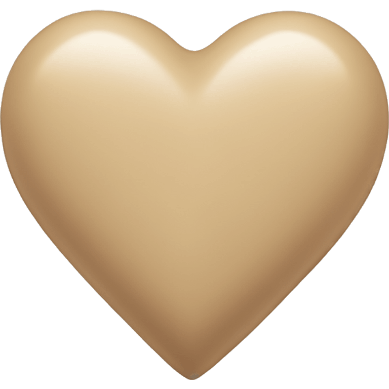 beige love heart  emoji