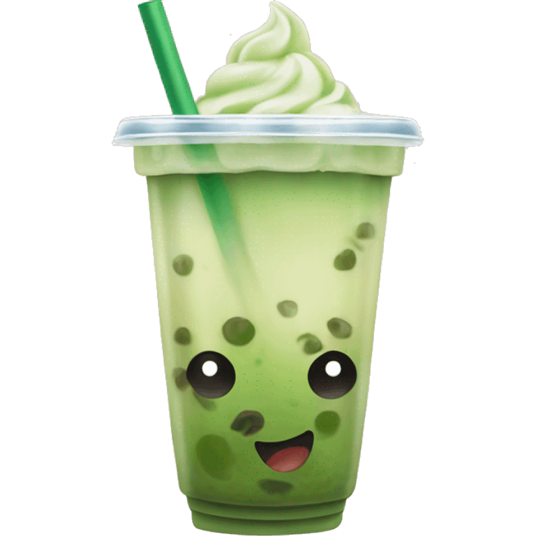 Bubble tea matcha emoji