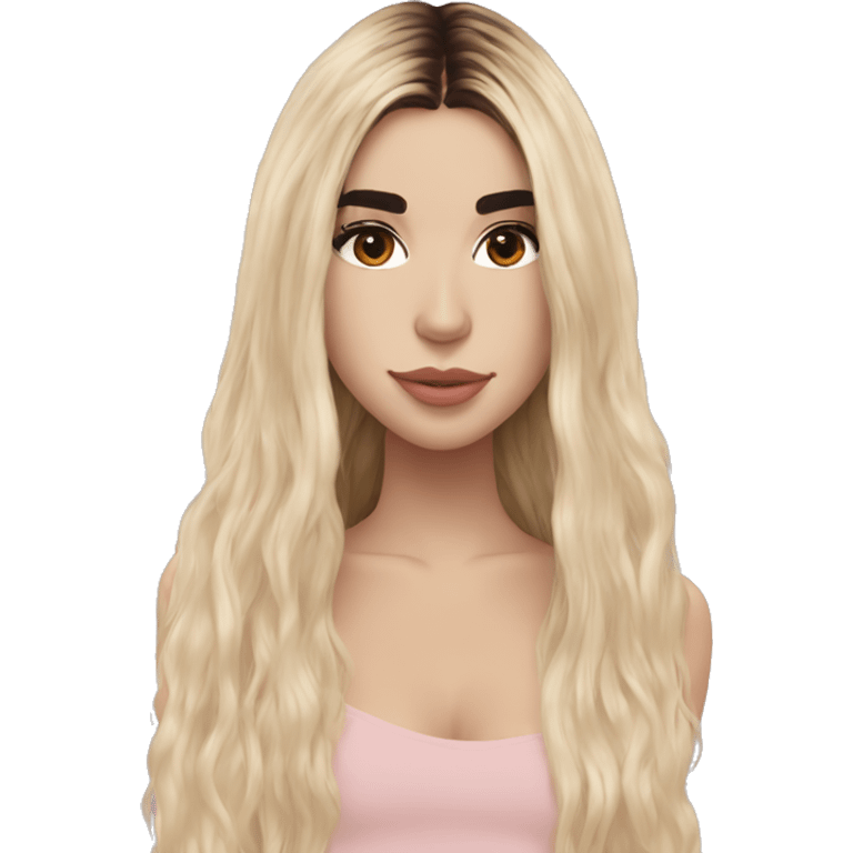 dua lipa with auburn long hair emoji